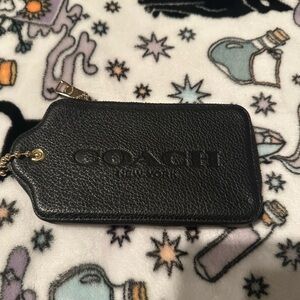 Coach Black Leather Hangtag Wallet/Card holder